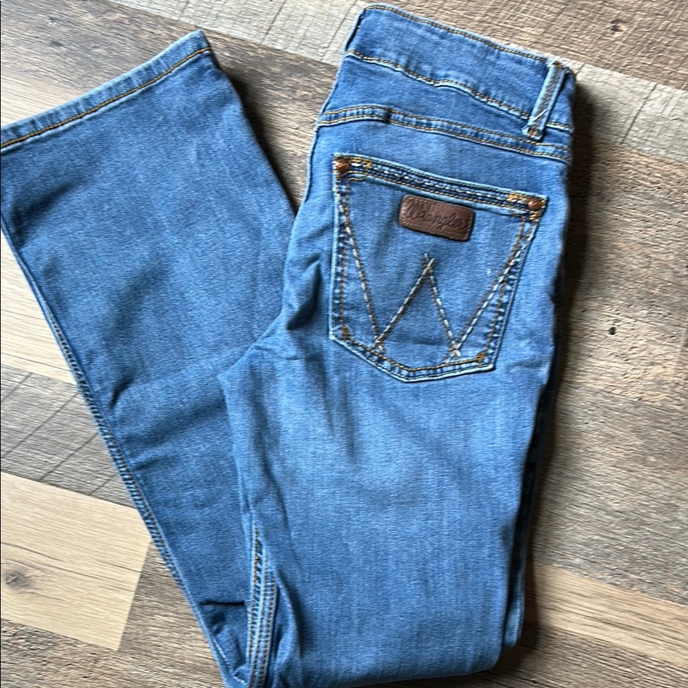 Wrangler Blue Boot Cut Jeans Classic Style